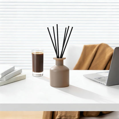 Reed Diffuser Set,Ocean Mist & Sea Salt Fragrance,100ml(3.38 fl.oz) with 6 Reed Sticks,Long-Lasting Oil Diffuser for Home,Office,Bathroom,Flame Free