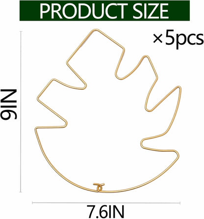 5PCS Monstera Plant Stem Support Stakes - 5.5 * 5.5IN Metal Supports for Monstera and Fishbone Cactus, Sturdy Frame, Easy Installation, Flexible Protection for Healthy Growth Indoors