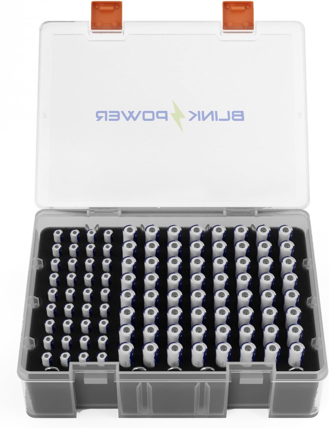 Blinkspower™ Battery Organizer Storage Case | Lockable, Moistureproof, Holds 64 AA Batteries, 36 AAA Batteries, 5 Coin Batteries and More