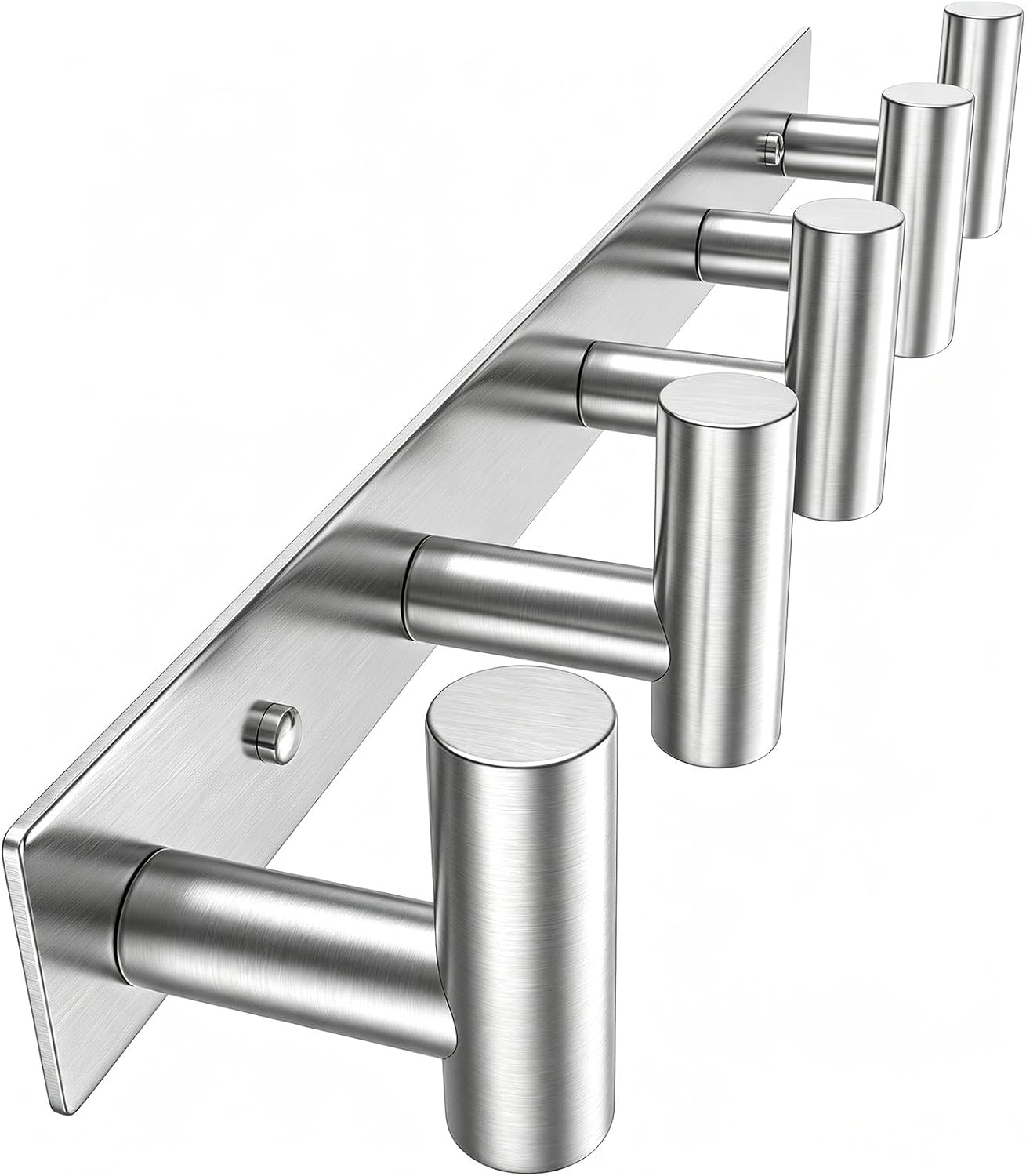 Wall Mounted Coat Rack-3 Hooks, Heavy Duty Stainless Steel Wall Hooks for Towel Coat Bag, Hat Rack Coat Hanger Coat Hooks Towel Racks for Bathroom Entryway Kitchen Office (Silver, 1 Pack)