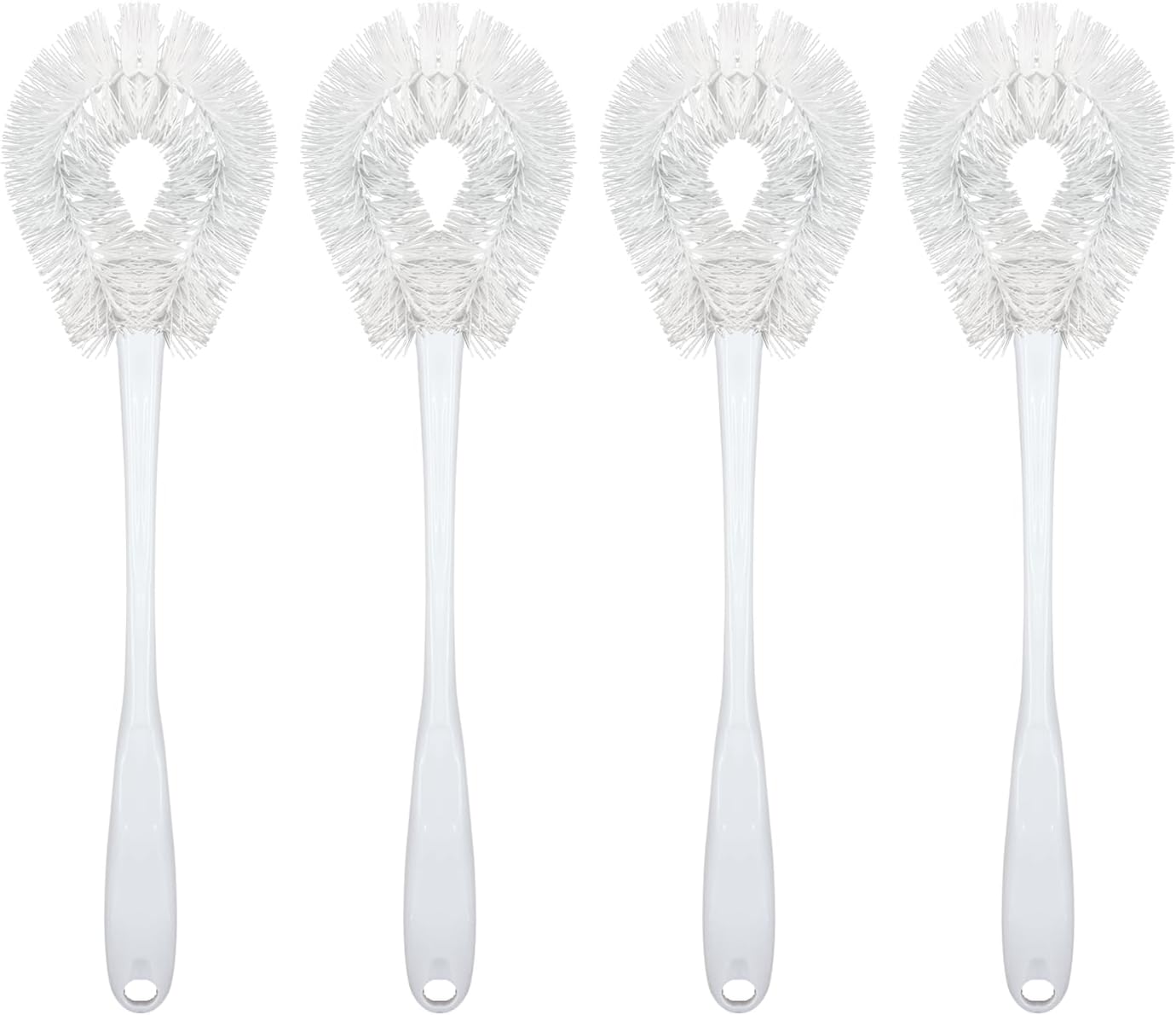 LOLA Toilet Bowl Brush w/Curved Head, Coated Wire, Durable Poly Bristles, Reaches Under Toilet Bowl Rim, 1 Pack