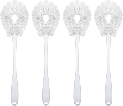 LOLA Toilet Bowl Brush w/Curved Head, Coated Wire, Durable Poly Bristles, Reaches Under Toilet Bowl Rim, 1 Pack
