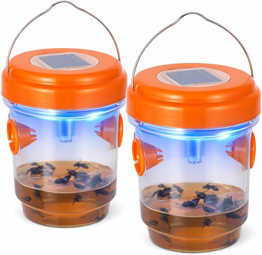 Wasp Traps Outdoor Hanging 2 Pack, Anti-Escape Entry Design, Outdoor for Garden Yard