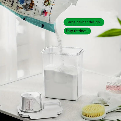 78oz Clear Laundry Detergent Dispenser, Double Sealed Storage Container with Wide Mouth & Funnel Design, Transparent Leak-proof Organizer for Laundry Room, Fabric Softener, Bleach (78OZ)