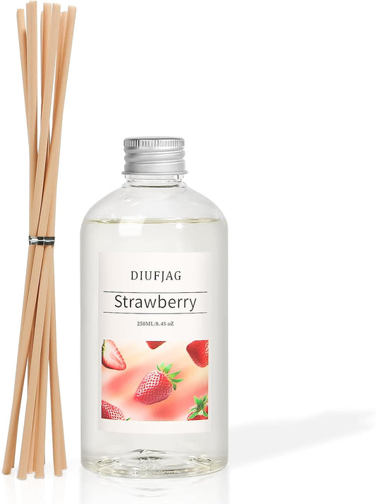 100ml Scent Diffuser with 6 Fiber Sticks, 3.5 oz Reed Diffuser Set Aromatherapy Fragrance Diffusers Air Fresheners for Home Bedroom Bathroom (Coconut)