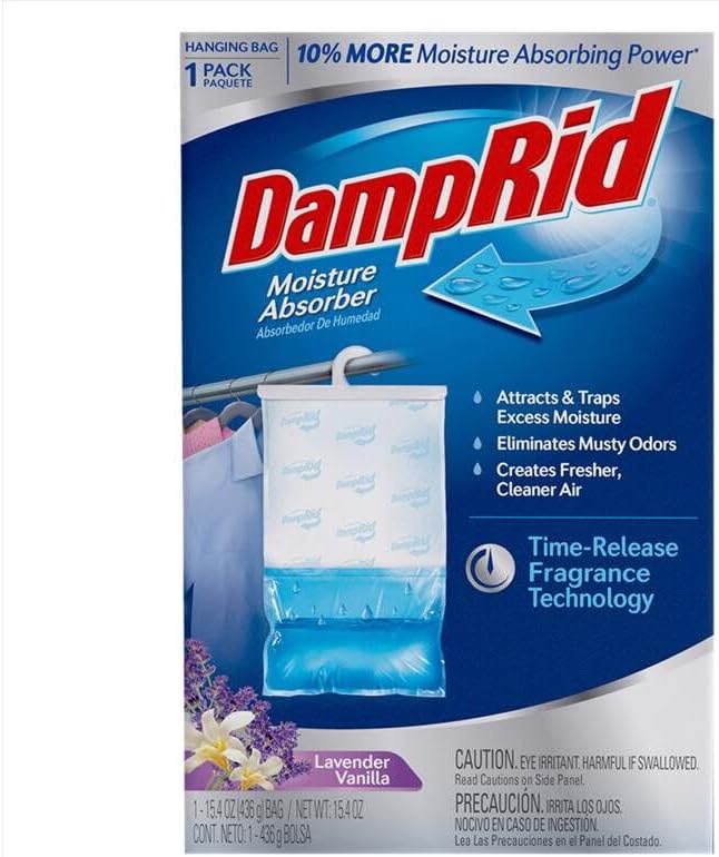 DampRid Hanging Moisture Absorber Lavender Vanilla Scent 15.4 oz