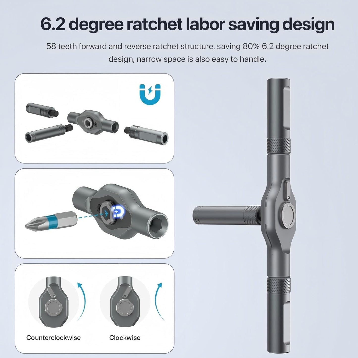 DYLIFE 42 in 1 Magnetic Screwdriver Set, DIY Ratchet Screwdriver Set, Removable Self-assembly Precision Screwdriver Kit, Magnetic DIY Precision Tool Kit for PC Laptop Mobile Cell Phone Digital Watch
