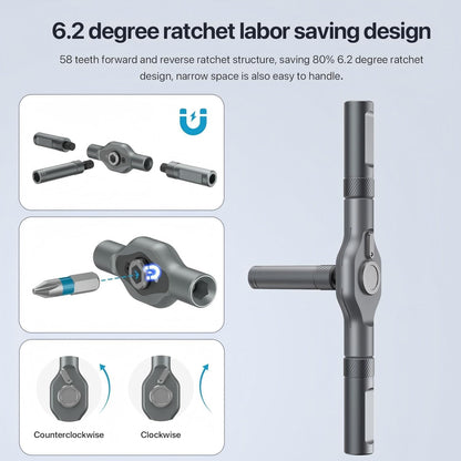 DYLIFE 42 in 1 Magnetic Screwdriver Set, DIY Ratchet Screwdriver Set, Removable Self-assembly Precision Screwdriver Kit, Magnetic DIY Precision Tool Kit for PC Laptop Mobile Cell Phone Digital Watch