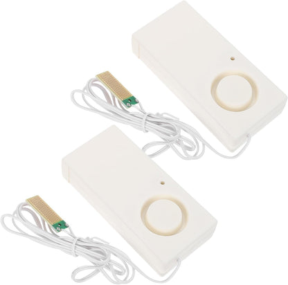Water Overflow Sensor Alarm Abs Material 2pcs with Real Time Water Detection and Ultra Sensitive Response Leak Detector for Bathroom and Kitchen Sink Overflow Protection