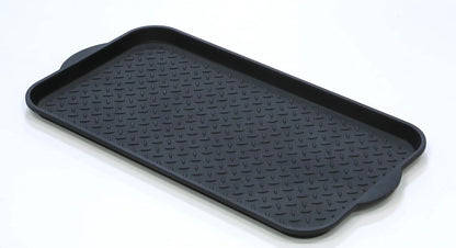 Diamond Boot Tray, 15" x 29", Black,Shoe Mat for Entryway, Mudroom or Garage, Black Floor Protection Tray