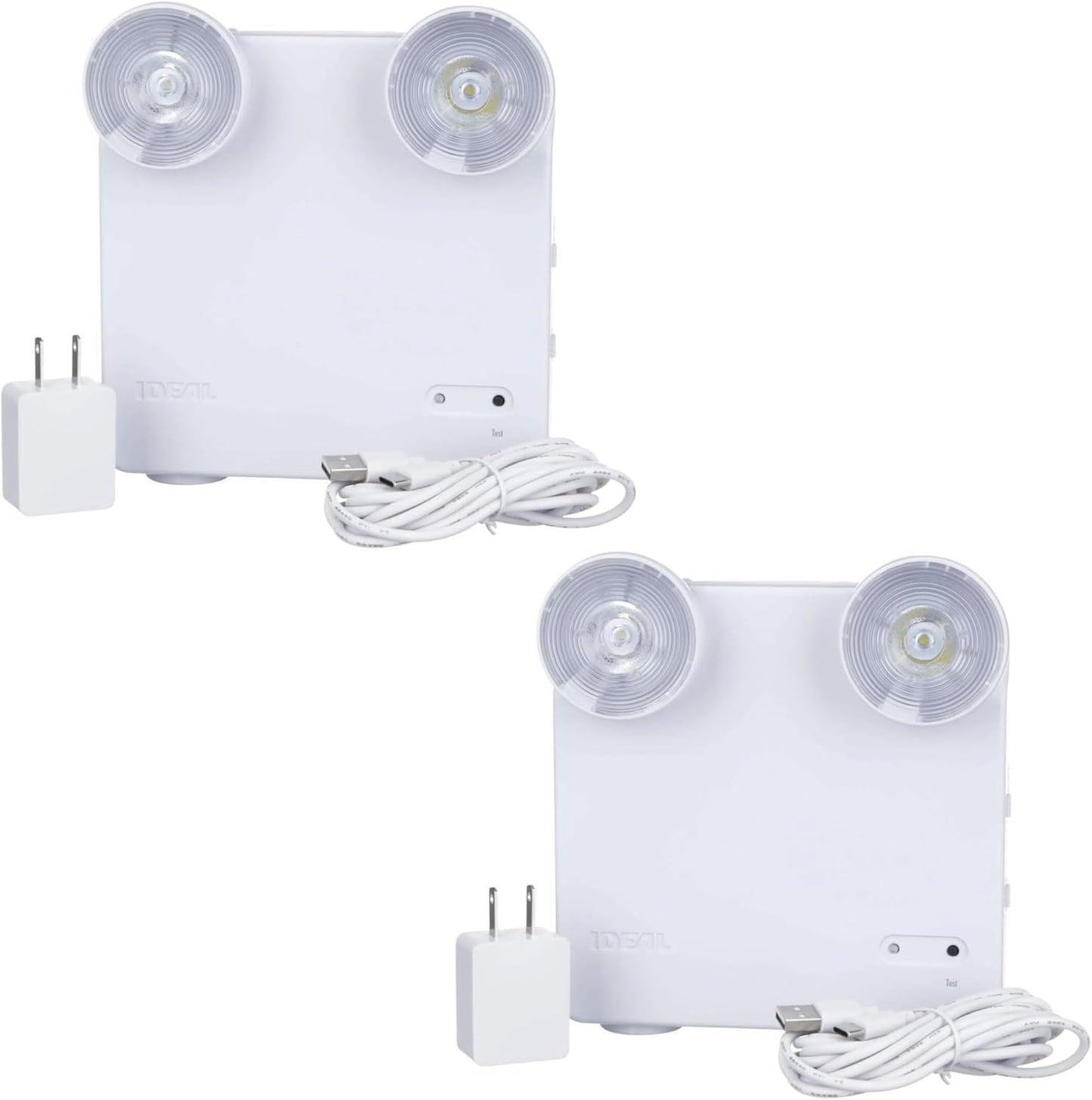 Ideal Security Rechargeable LED Power Failure Light, Adjustable Heads, up to 48 Hours, 80-140 Lumens, Emergency Light for Home, Prepared for Power Outages, White