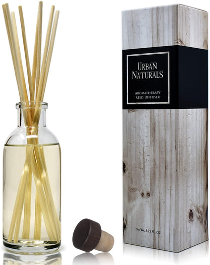Urban Naturals Smoked Vanilla Reed Diffuser Set with Vanilla Bean, Sandalwood & Leather | Made in the USA - Colors A