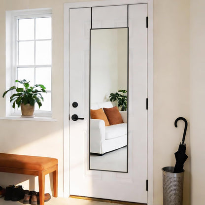 DUMOS 64"x21" Arched Full Length Floor Mirror, Full Body Mirror with Stand, Shatterproof Tempered Glass, Modern Aluminum Alloy Frame, Free Standing or Leaning for Home Decor, Gold