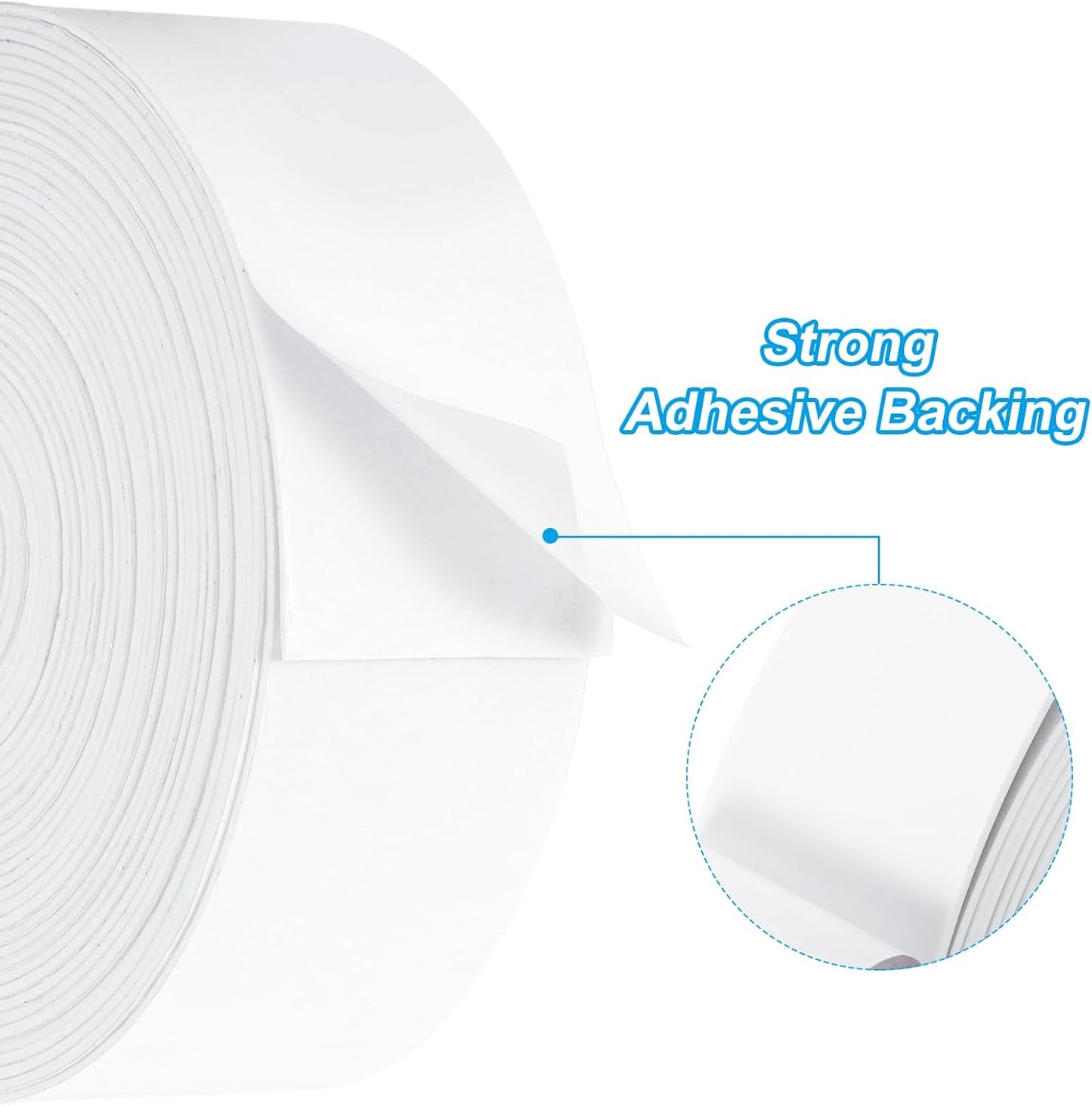 PATIKIL Weather Stripping Door Seal Strip, 3/8 Inch x 1/4 Inch x 32 Ft Self Adhesive Soundproof High Density Foam Tape Insulation for Door Window Air Conditioning, White - Colors B