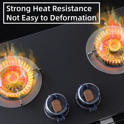 5PCS Stove Knob Safety Covers Gas Knob Covers Heat-Resistant Child-Proof Gas Stove Knob Covers 8.98x5.43cm Oven Lock Knob Covers Oven Knob Covers for Kids and Pets