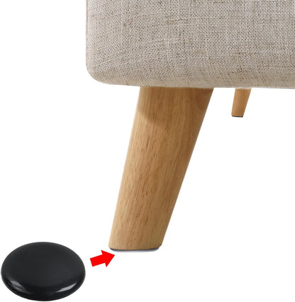 Antrader 1.5 Inch Self-Stick Furniture Round Felt Pads Wood Floor Protectors – Protect Your Hard Floors from Furniture Scratches, Pack of 48, Black