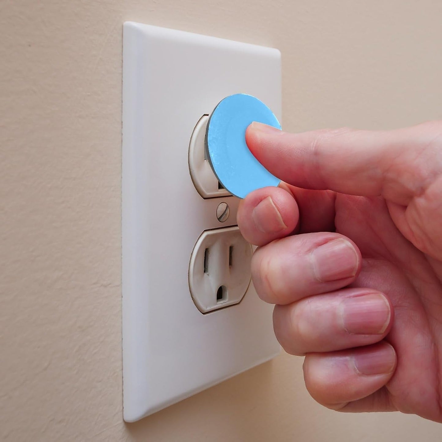 Pure Blue Color Outlet Covers Baby Proofing - Plug Covers for Electrical Outlets, Child Proof Socket Covers, Baby Safety Products for Home, Office