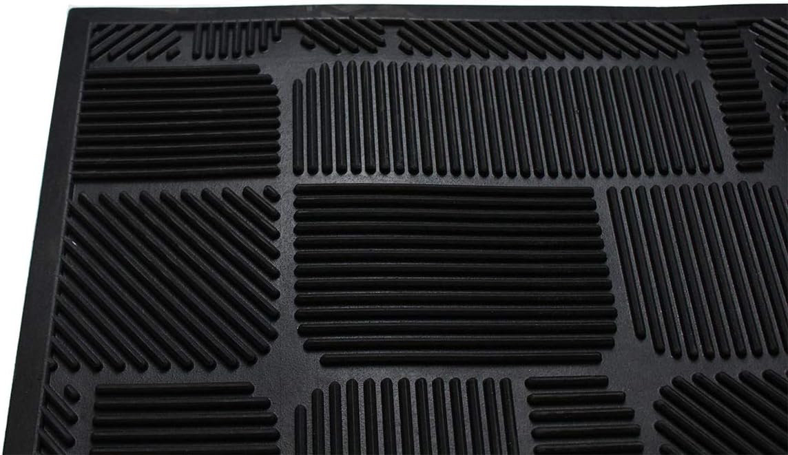 HAWK Heavy Duty Rubber Scraper Mat | Size 18" x 30" (45 x 75 cm) | 9mm Thickness | Anti Slip | Anti Fatigue | Great For Cleaning Boots & Shoes