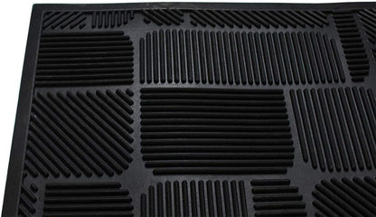 HAWK Heavy Duty Rubber Scraper Mat | Size 18" x 30" (45 x 75 cm) | 9mm Thickness | Anti Slip | Anti Fatigue | Great For Cleaning Boots & Shoes