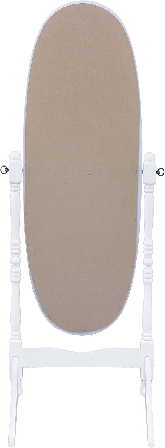 Coaster Home Furnishings - Foyet - Wood - Cheval Standing Mirror with Swivel Base, Adjustable Viewing Angles and Turned Posts - Bedroom, Entryway & Dressing Area - Merlot - 3101