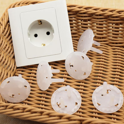 Fielect Outlet Plugs Covers Childproof EU Plug Protectors Electric Socket Cover Electrical Protector 2-Hole White 30Pcs