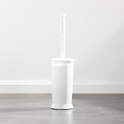 mDesign Metal Freestanding Slim Toilet Bowl Brush and Holder