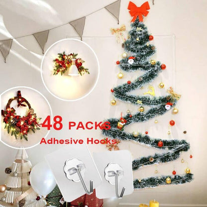 ZESLMG Adhesive Wall Hooks for Hanging, 16 Pack Self Sticky Hooks Heavy Duty 22lb Clear, Removable Shower Hook No Damage for Towel Key Coat Wreath Picture Outdoor Ceiling Bathroom Kitchen, Waterproof