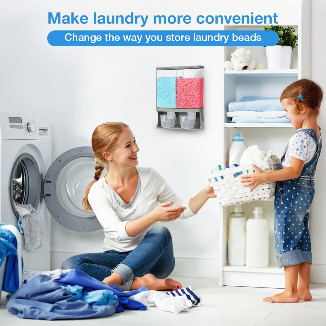 Conworld Laundry Detergent Dispenser, Scent Booster Beads Dispenser for Laundry Room Organization, Suitable for Beads, Stain Remover Powder