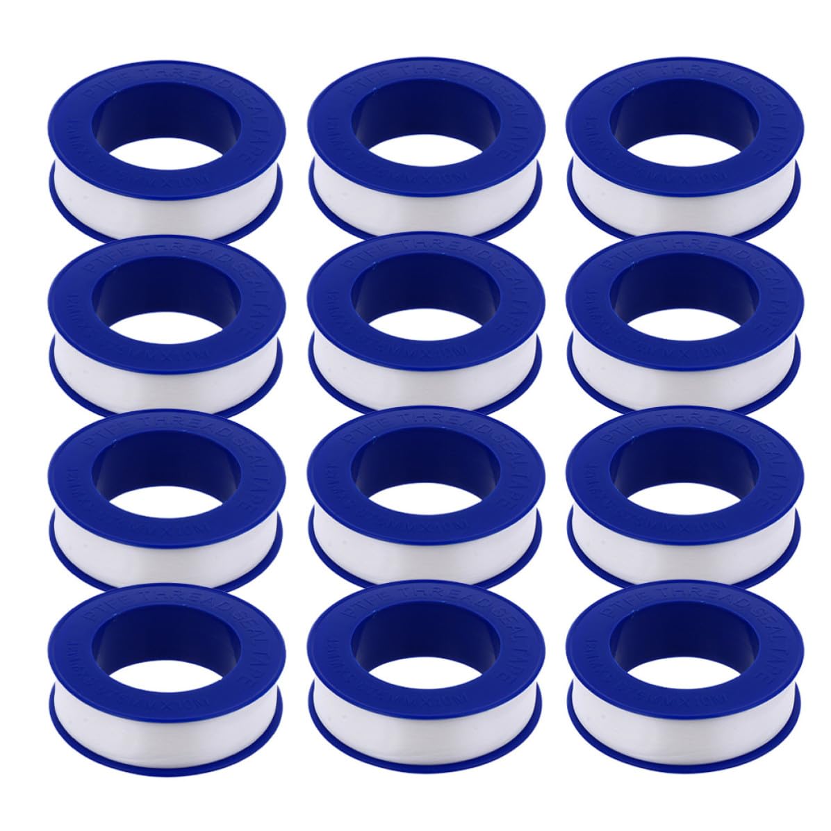 12 Rolls PTFE Plumber Tape for Pipe Joints and Pipe Connections High Temperature Resistant Thread Seal Tape Excellent Sealing for Plumbing and Water Leak Repair