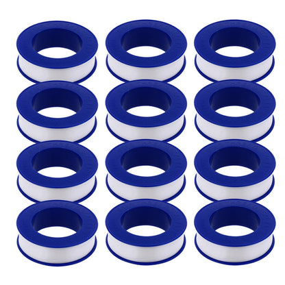 12 Rolls PTFE Plumber Tape for Pipe Joints and Pipe Connections High Temperature Resistant Thread Seal Tape Excellent Sealing for Plumbing and Water Leak Repair