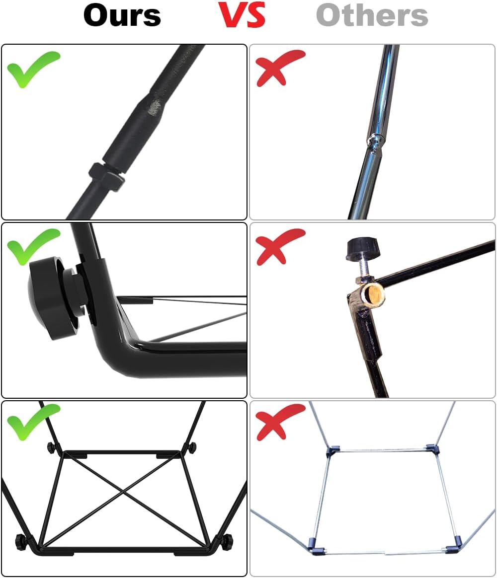 Artigarden Garden Trash Bag Holder - Outdoor Leaf Bag Support Stand Multi-Use Metal Garbage Bag Holder Frame Holds 30-45 Gallons Bag for Camping Leaves Gardening Parties Yard Weeding (Black)