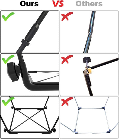 Artigarden Garden Trash Bag Holder - Outdoor Leaf Bag Support Stand Multi-Use Metal Garbage Bag Holder Frame Holds 30-45 Gallons Bag for Camping Leaves Gardening Parties Yard Weeding (Black)
