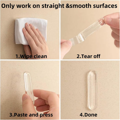 4PCS Long Furniture Bumpers - Wall Protector Guards, Fridge Door Stopper, 5.5x0.7x0.2inches