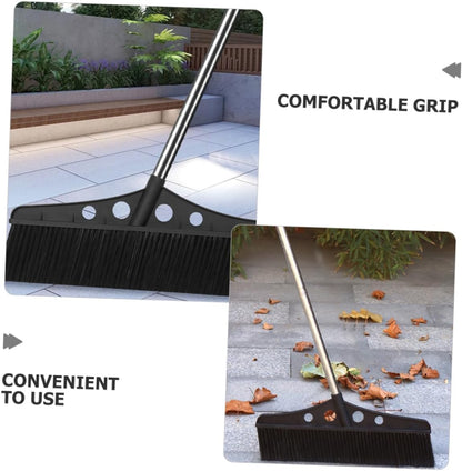 Ipetboom Outdoor Heavy Duty Push Broom with Detachable Handle Efficient Cleaning Tool for Gardens Warehouses and Patios Ergonomic Grip for Comfortable Use