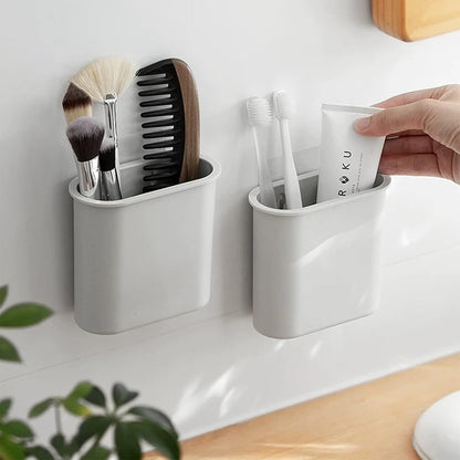 Toothbrush Holders Wall Mounted, Self Adhesive Tooth Brush Holder for Bathroom Electric Toothbrush Toothpaste Razor Bathroom Accessories(Clear)
