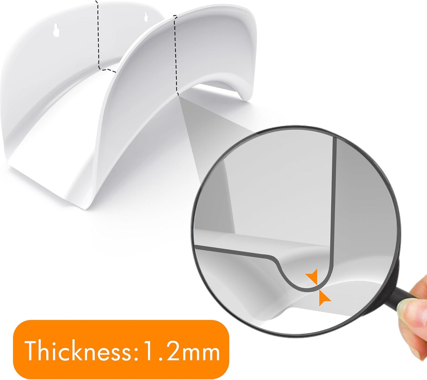 Gardzen Heavy Duty Hose Hanger Wall Mount, Hose Holder, Hook, Rack, Support for Outside, White