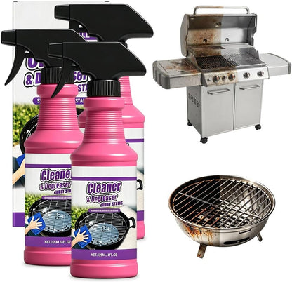 Fast Acting Heavy Duty Grill Degreaser Spray, 2026 New BBQ Oven Cleaner, Multi-Surface Grease Remover for Grates, Cookware, Baking Sheets, Powerful Kitchen Cleaner