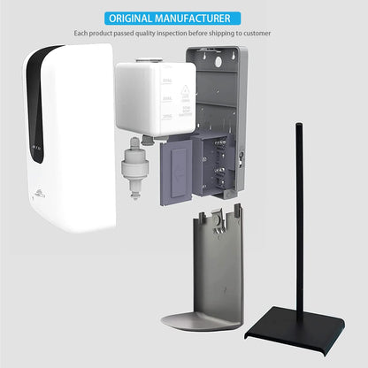 Automatic Foam Soap Dispenser Touchless Wall Mounted, USB-C Rechargeable with Smart Screen Temperature Display & Ambient Light, 7 Adjustable Levels, 16.9 oz for Kitchen Bathroom Commercial,White