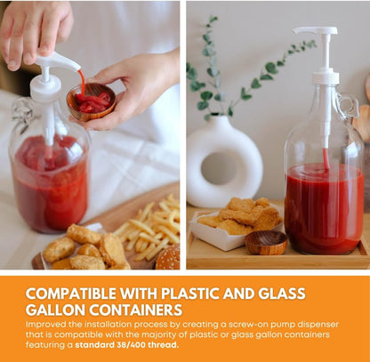 Fastrack Half Gallon Glass Jug Laundry Detergent Dispenser – Airtight Screw-Top Container | Non-Slip Base | Detergent Pump Dispenser or Syrup Pump | Eco Friendly Food Grade