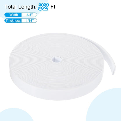 PATIKIL Weather Stripping Door Seal Strip, 3/8 Inch x 1/4 Inch x 32 Ft Self Adhesive Soundproof High Density Foam Tape Insulation for Door Window Air Conditioning, White - Colors B