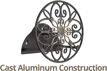 Liberty Garden Products 670 Wall Mounted Decorative Hose Butler, Holds 125-Feet of , Black