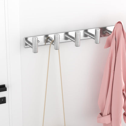 VAEHOLD Black Hat and Coat Wall Mount Rack - 3 Hooks for Robes, Bags, Keys, and Towels - Bathroom Towel Hanger Organizer (1 Pack)