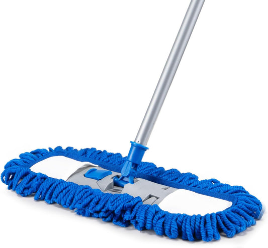 Dust Mop for Hardwood Floors,58" Long Handle Wet & Dry Mop,180° Rotating Microfiber Washable Mop for Tile,Laminate,Vinyl Floors,Pet Hair Cleaning