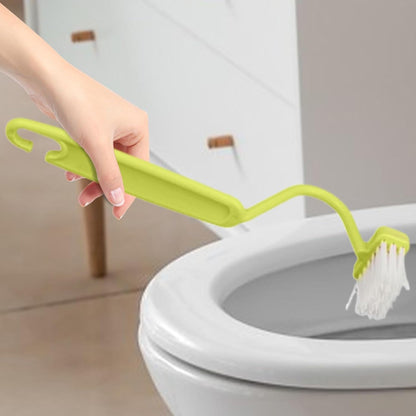 Toilet Rim Brush - Under Rim Toilet Cleaning Brush | Toilet Cleaner Brush | | Soft Bristle Toilet Brush S-Shaped | Angled Toilet Corner Scrubber | Toilet Rim Cleaner for Toilets Kitchens Bathrooms