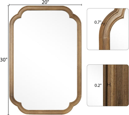 WallBeyond Full Length Mirror Wall Mounted 65"x22", Rustic Wooden Frame Floor Mirror, Large Full Body Mirror for Bedroom, Leaning or Hanging Against Wall, Natural