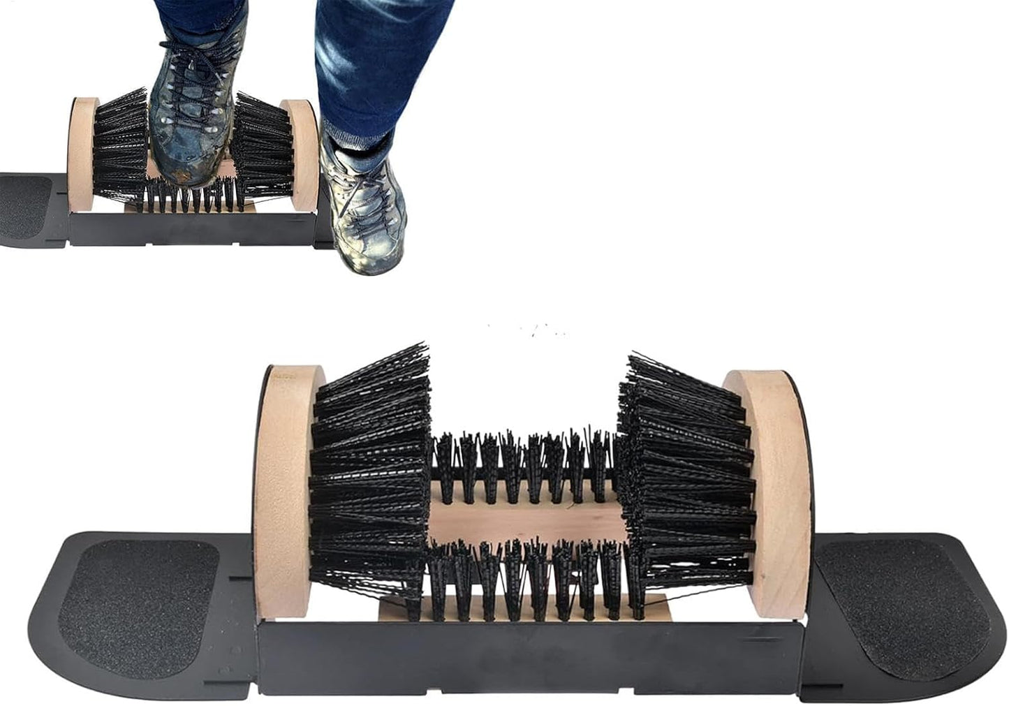 Heavy Duty Boot Scraper Brush with Mud Remover Door Step Shoe Cleaner Mat for Outside Outdoor Scrubber for Boots Wellies & Walking Shoes