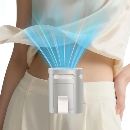 Waist Fan Clip on Cold Air-Mini Lightweight Portable Fan Rechargeable Battery Powered,Small Personal Wearable Shirt Belt Hard Hat Hip Back Body Fans,Cooling Hanging Neck Cooler Ac for Men Women Kids