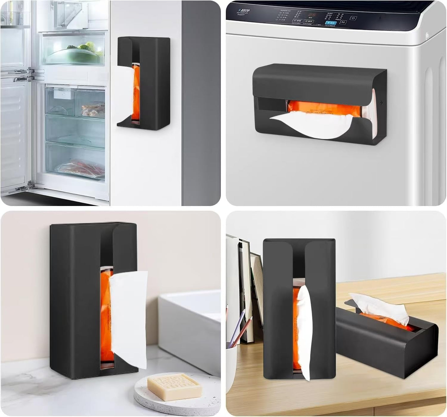 Magnetic Glove & Tissue Dispenser Holder - Holds Boxes of Gloves, Towels, Wipes, Tissues - Mount onto a Tool Box or in Garages, Workshops and Kitchens