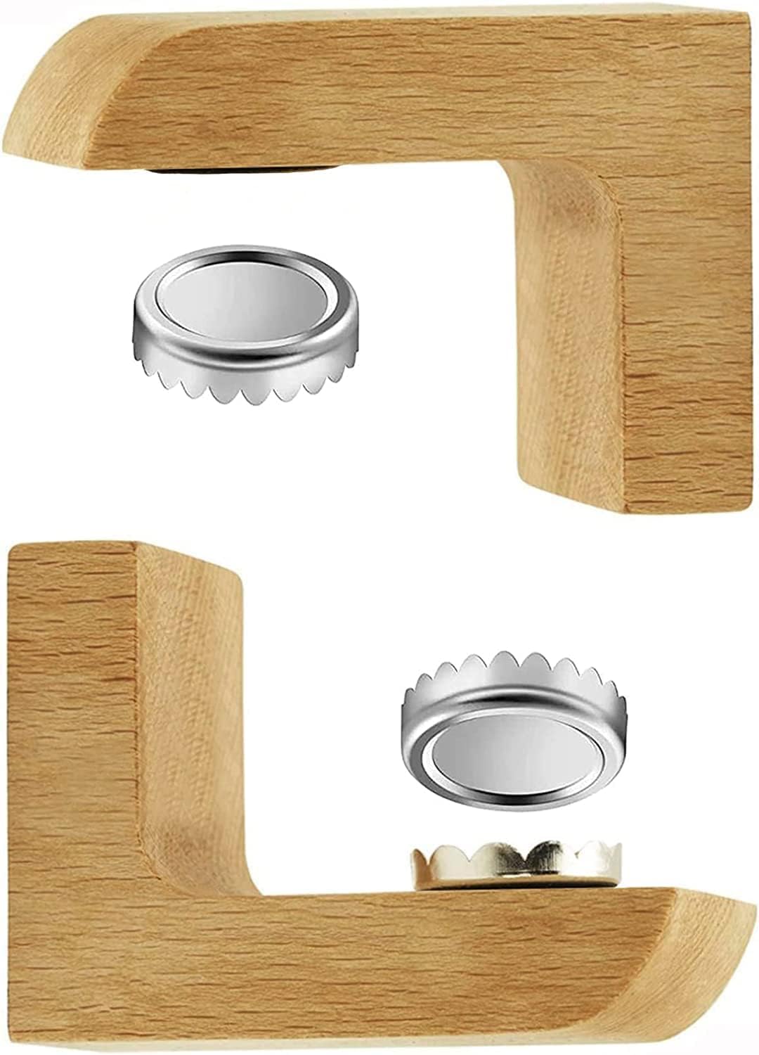 2Pcs Magnetic Soap Savers for Bar Soap, Stainless Steel Soap Holder for Shower Wall and Kitchen/Bathroom, Easy Clean, Self-Draining (Silver)
