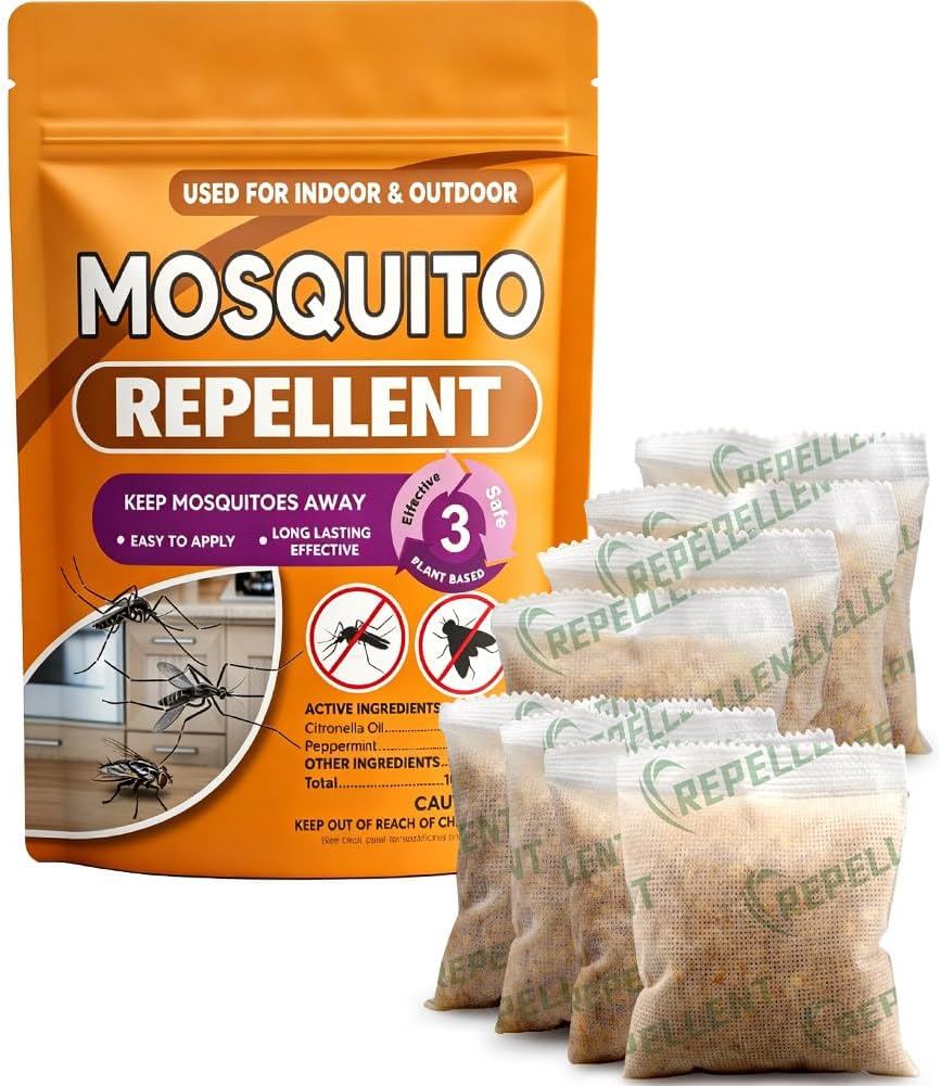 Mosquito Repellent, Mosquitoes Repellent Indoor, Keep Mosquito Away, Covers 120 sq ft of Space,Safe for People and Pets, Perfect for Patio,Bedroom,Garden,Camping-8P